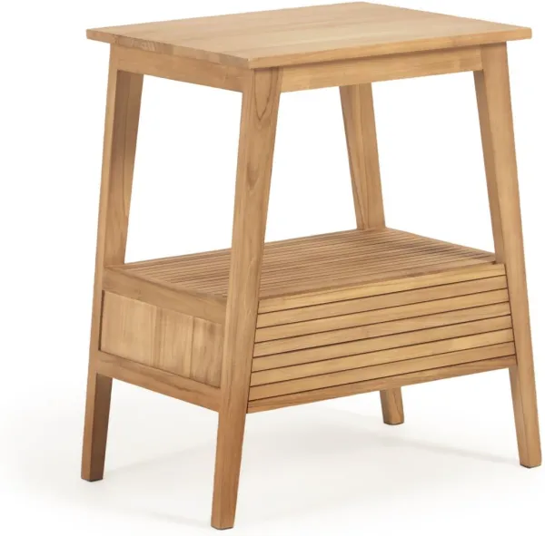 Kuveni, pall för badrummet, natur, H80x70x50 cm, massivt trä