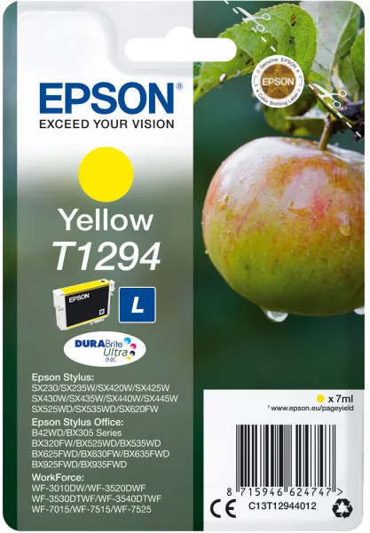 Epson T1294 C13T12944012 gul bläckpatron, 545 sidor
