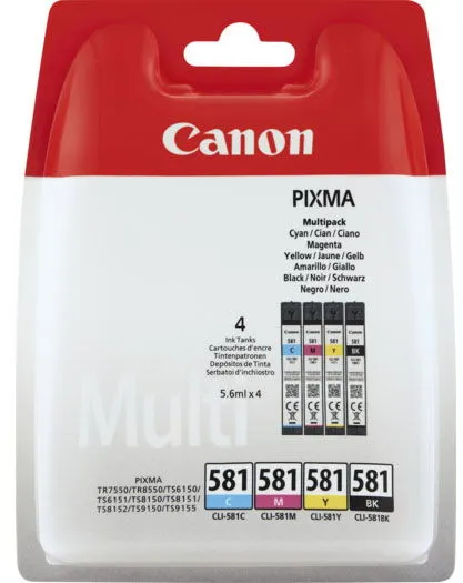 Canon CLI-581 Multi Pack -bläckpatroner, flerfärgad