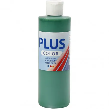Plus Color hobbyfärg, briljantgrön, 250 ml/1 fl.