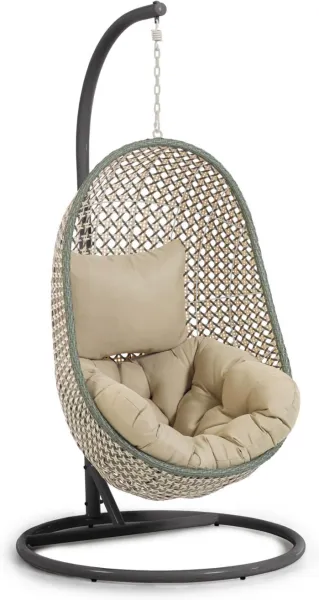 Cira, Hängstol för utomhusbruk med stativ, flerfärgad, H197x105x105 cm