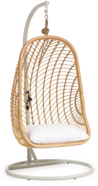 Ekaterina, Utomhus hängstol, naturvit, H197x105x105 cm
