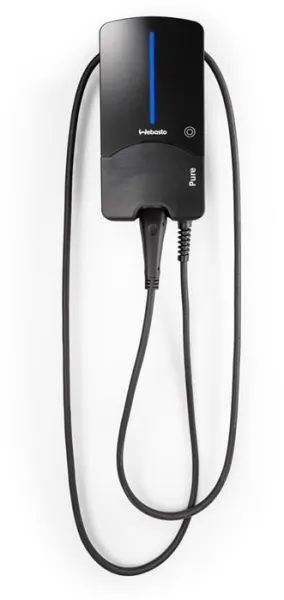 Webasto Pure Laddningsbox 11 kW Typ 2 Black Edition med 4,5 m kabel - Integrerad RCD-DD likströmskyddsrelä