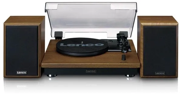 Lenco Turntable with BT and 2 external speakers - Skivspelare Brun