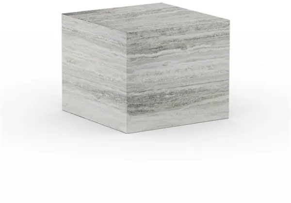 NORR11 Cubism Soffbord Litet Silver Travertin