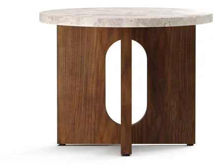 Audo Androgyne Rundt Soffbord Valnöt/ Kunis Breccia