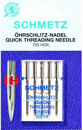 Schmetz symaskinsnålar Handicap / Enkel trädning 705 HDK str. 80 - 5 st